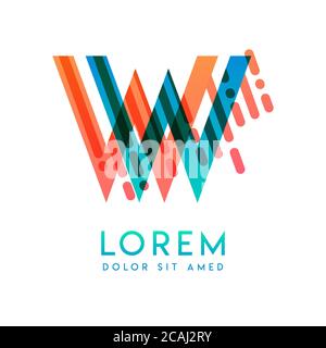 WW logo with the theme of galaxy speed and style that is suitable for creative and business industries. WW Letter Logo design for all webpage media an Stock Vector