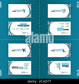 Business card colorful alphabet logo for promotion, marketing and advertising for companies, corporations, cooperatives and SME. suitable for print me Stock Vector