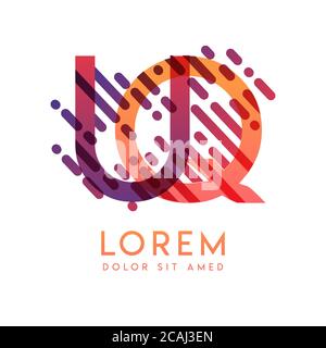 UQ logo with the theme of galaxy speed and style that is suitable for creative and business industries. QU Letter Logo design for all webpage media an Stock Vector