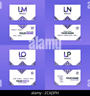 Business card colorful alphabet logo for promotion, marketing and advertising for companies, corporations, cooperatives and SME. suitable for print me Stock Vector
