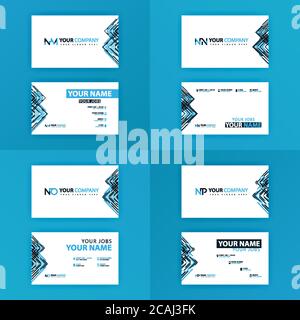 Business card colorful alphabet logo for promotion, marketing and advertising for companies, corporations, cooperatives and SME. suitable for print me Stock Vector