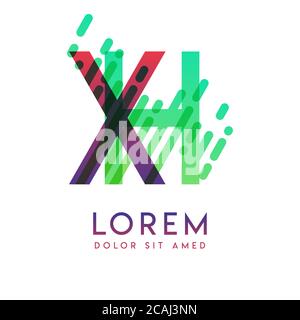 XH logo with the theme of galaxy speed and style that is suitable for creative and business industries. HX Letter Logo design for all webpage media an Stock Vector