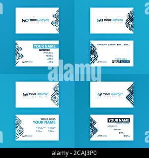 Business card colorful alphabet logo for promotion, marketing and advertising for companies, corporations, cooperatives and SME. suitable for print me Stock Vector