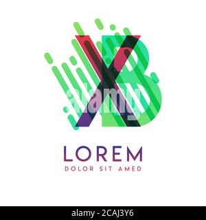 XB logo with the theme of galaxy speed and style that is suitable for creative and business industries. BX Letter Logo design for all webpage media an Stock Vector