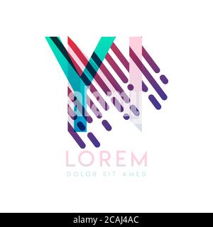 YN logo with the theme of galaxy speed and style that is suitable for creative and business industries. NY Letter Logo design for all webpage media an Stock Vector