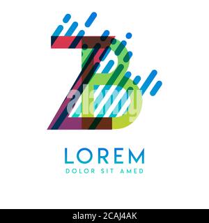 ZB logo with the theme of galaxy speed and style that is suitable for creative and business industries. BZ Letter Logo design for all webpage media an Stock Vector