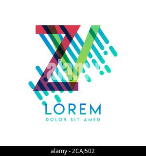 ZV logo with the theme of galaxy speed and style that is suitable for creative and business industries. VZ Letter Logo design for all webpage media an Stock Vector