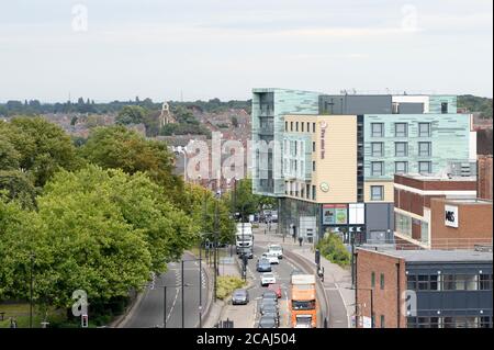 Views across Doncaster from above Stock Photo