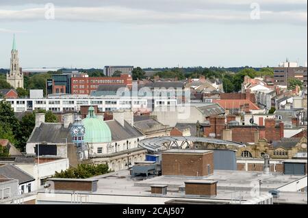 Views across Doncaster from above Stock Photo