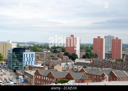 Views across Doncaster from above Stock Photo