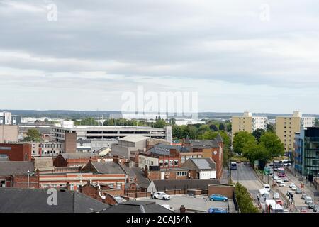 Views across Doncaster from above Stock Photo