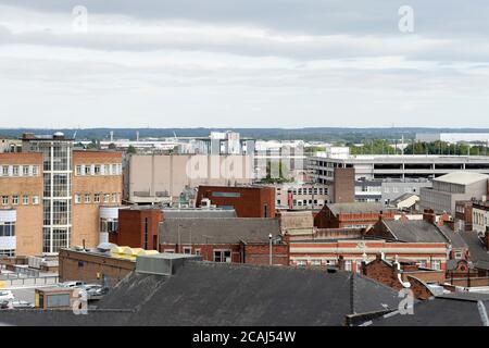 Views across Doncaster from above Stock Photo