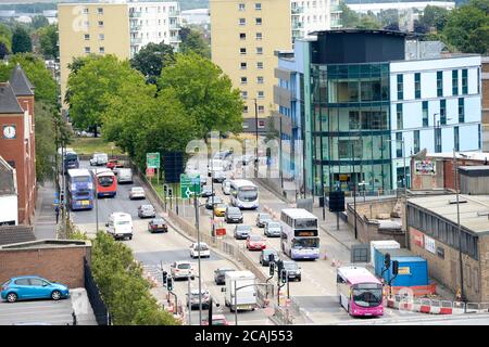 Views across Doncaster from above Stock Photo