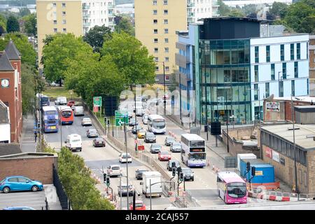 Views across Doncaster from above Stock Photo