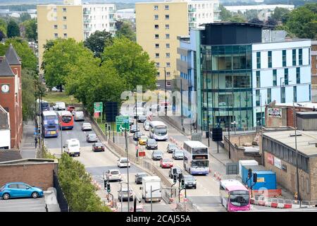 Views across Doncaster from above Stock Photo