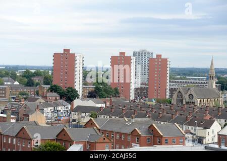 Views across Doncaster from above Stock Photo