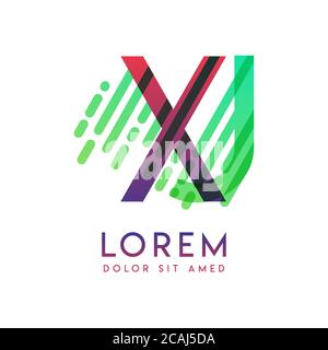 XJ logo with the theme of galaxy speed and style that is suitable for creative and business industries. JX Letter Logo design for all webpage media an Stock Vector
