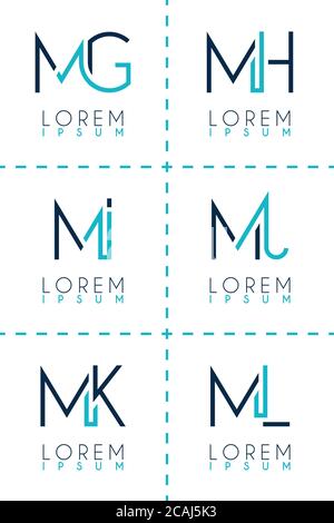 Alphabet logo for business card, presentation, flyer, document, brochure, website, mobile. Can be used for marketing, advertising, promotion for onlin Stock Vector