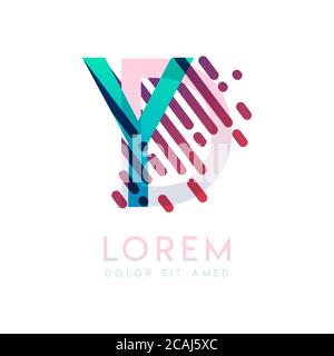 YD logo with the theme of galaxy speed and style that is suitable for creative and business industries. DY Letter Logo design for all webpage media an Stock Vector