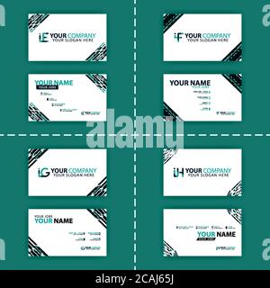 Business card colorful alphabet logo for promotion, marketing and advertising for companies, corporations, cooperatives and SME. suitable for print me Stock Vector