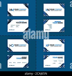 Business card colorful alphabet logo for promotion, marketing and advertising for companies, corporations, cooperatives and SME. suitable for print me Stock Vector