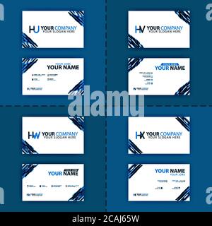 Business card colorful alphabet logo for promotion, marketing and advertising for companies, corporations, cooperatives and SME. suitable for print me Stock Vector