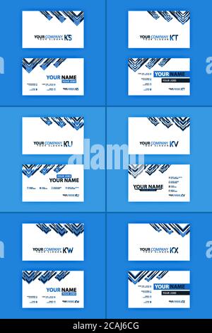 Business card colorful alphabet logo for promotion, marketing and advertising for companies, corporations, cooperatives and SME. suitable for print me Stock Vector
