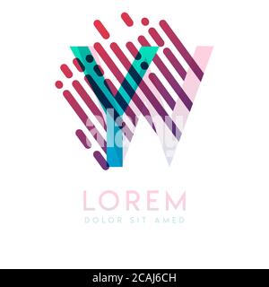 YW logo with the theme of galaxy speed and style that is suitable for creative and business industries. WY Letter Logo design for all webpage media an Stock Vector