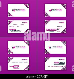 Business card colorful alphabet logo for promotion, marketing and advertising for companies, corporations, cooperatives and SME. suitable for print me Stock Vector