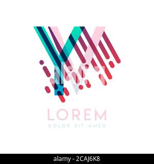 YV logo with the theme of galaxy speed and style that is suitable for creative and business industries. VY Letter Logo design for all webpage media an Stock Vector