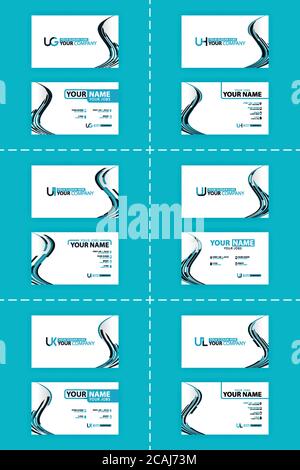Business card colorful alphabet logo for promotion, marketing and advertising for companies, corporations, cooperatives and SME. suitable for print me Stock Vector