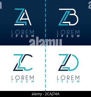 Alphabet logo for business card, presentation, flyer, document, brochure, website, mobile. Can be used for marketing, advertising, promotion for onlin Stock Vector