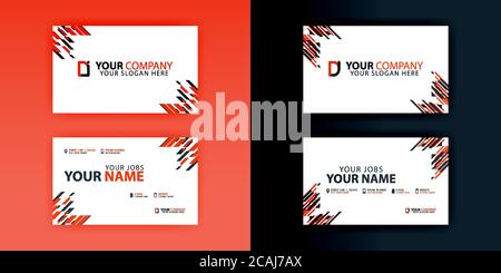 Business card colorful alphabet logo for promotion, marketing and advertising for companies, corporations, cooperatives and SME. suitable for print me Stock Vector