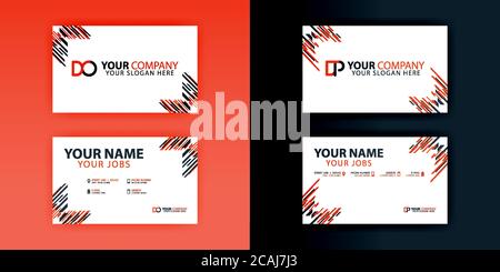 Business card colorful alphabet logo for promotion, marketing and advertising for companies, corporations, cooperatives and SME. suitable for print me Stock Vector