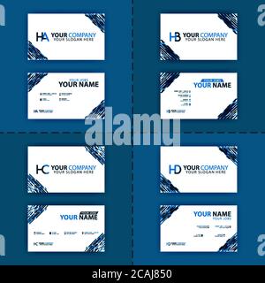 Business card colorful alphabet logo for promotion, marketing and advertising for companies, corporations, cooperatives and SME. suitable for print me Stock Vector