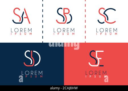 Alphabet logo for business card, presentation, flyer, document, brochure, website, mobile. Can be used for marketing, advertising, promotion for onlin Stock Vector