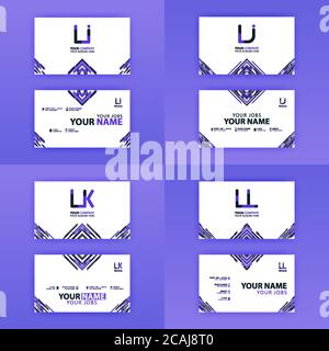 Business card colorful alphabet logo for promotion, marketing and advertising for companies, corporations, cooperatives and SME. suitable for print me Stock Vector