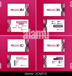 Business card colorful alphabet logo for promotion, marketing and advertising for companies, corporations, cooperatives and SME. suitable for print me Stock Vector