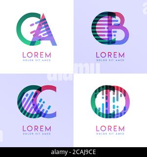 Alphabet logo for business card, presentation, flyer, document, brochure, website, mobile. Can be used for marketing, advertising, promotion for onlin Stock Vector