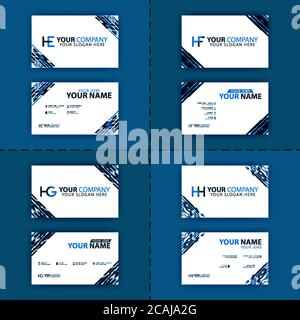 Business card colorful alphabet logo for promotion, marketing and advertising for companies, corporations, cooperatives and SME. suitable for print me Stock Vector