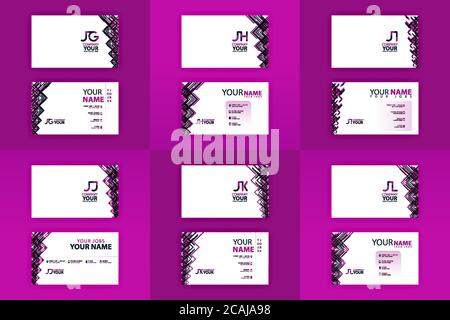 Business card colorful alphabet logo for promotion, marketing and advertising for companies, corporations, cooperatives and SME. suitable for print me Stock Vector