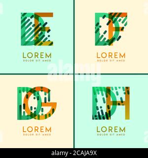 Alphabet logo for business card, presentation, flyer, document, brochure, website, mobile. Can be used for marketing, advertising, promotion for onlin Stock Vector