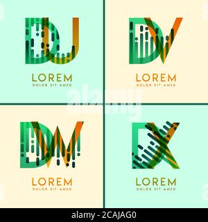 Alphabet logo for business card, presentation, flyer, document, brochure, website, mobile. Can be used for marketing, advertising, promotion for onlin Stock Vector