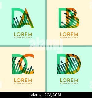 Alphabet logo for business card, presentation, flyer, document, brochure, website, mobile. Can be used for marketing, advertising, promotion for onlin Stock Vector