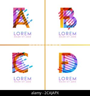 Alphabet logo for business card, presentation, flyer, document, brochure, website, mobile. Can be used for marketing, advertising, promotion for onlin Stock Vector