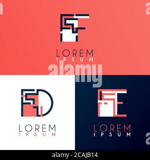 Alphabet logo for business card, presentation, flyer, document, brochure, website, mobile. Can be used for marketing, advertising, promotion for onlin Stock Vector