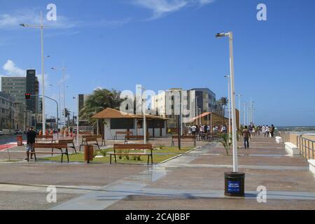 Salvador, Brazil. 07th Aug, 2020. Mayor ACM Neto inaugurates new Amaralina waterfront, in the late morning of this Friday, (07), in Salvador, (BA). At João Amaral Square, in Amaralina. Credit: Mauro Akiin Nassor/FotoArena/Alamy Live News Stock Photo