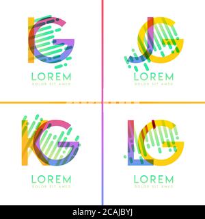 colorful alphabet bold logo for promotion, marketing and advertising, can be used for companies, corporations, cooperatives and SME. suitable for prin Stock Vector