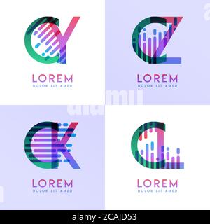 Alphabet logo for business card, presentation, flyer, document, brochure, website, mobile. Can be used for marketing, advertising, promotion for onlin Stock Vector
