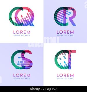 Alphabet logo for business card, presentation, flyer, document, brochure, website, mobile. Can be used for marketing, advertising, promotion for onlin Stock Vector